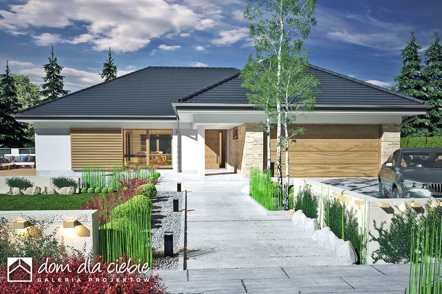 budowa domu Arnika II z garażem 2-st. [A] - New-House