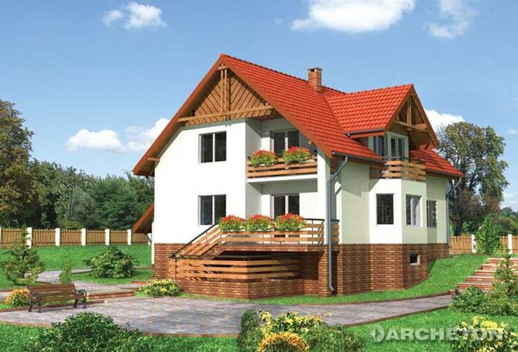 budowa domu Granit (odbicie lustrzane) - New-House