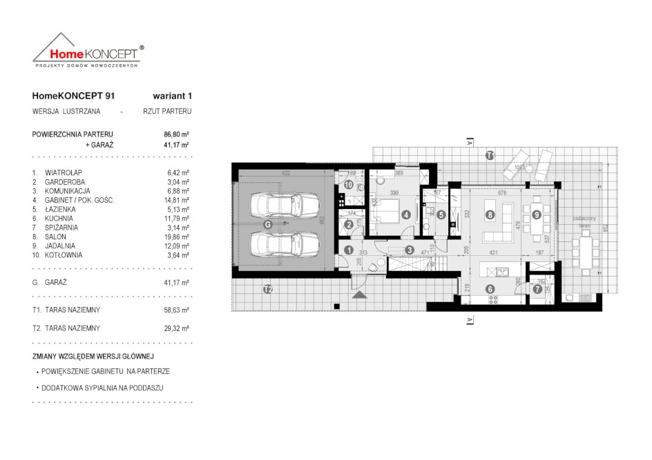 HomeKONCEPT 91 wariant 01 (odbicie lustrzane) - miniatura 2