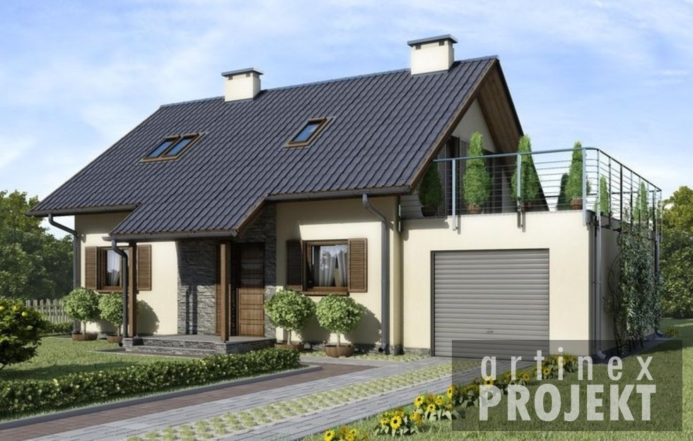Budowa domu - D101 - Tobiasz z piwnicą (odbicie lustrzane) - New-House