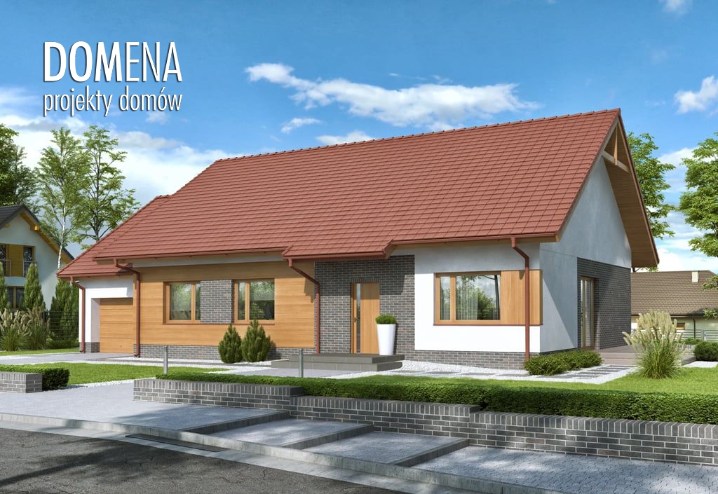 budowa domu Domena 104 A-T (Odbicie lustrzane) - New-House