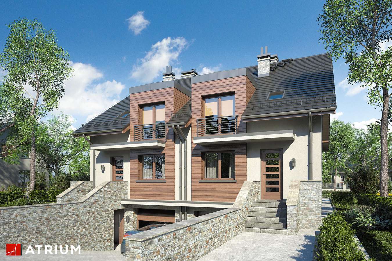 budowa domu Tandem II odbicie lustrzane - New-House