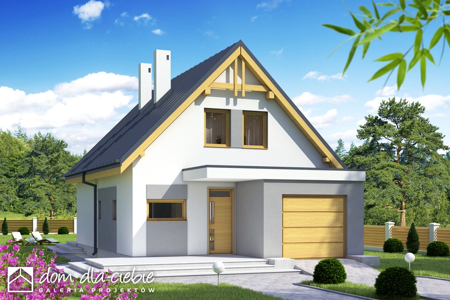 budowa domu Greta III trend z garażem 1-st. [A] - New-House