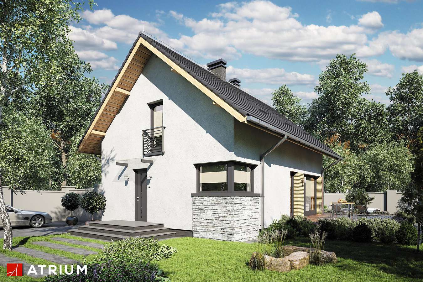 budowa domu Felix III odbicie lustrzane - New-House
