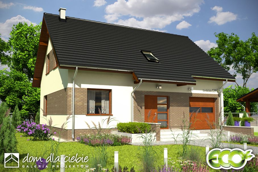 budowa domu Emma z garażem 1-st. [A] - New-House