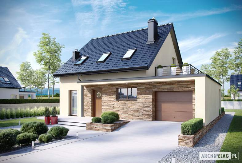 budowa domu E14 II G1 ECONOMIC (odbicie lustrzane) - New-House