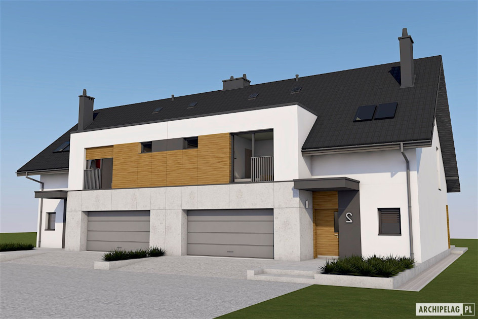 Budowa domu Wiktor G2 (bliźniak) (odbicie lustrzane) z New-House