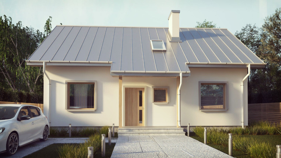 Budowa domu uA95 (odbicie lustrzane) z New-House
