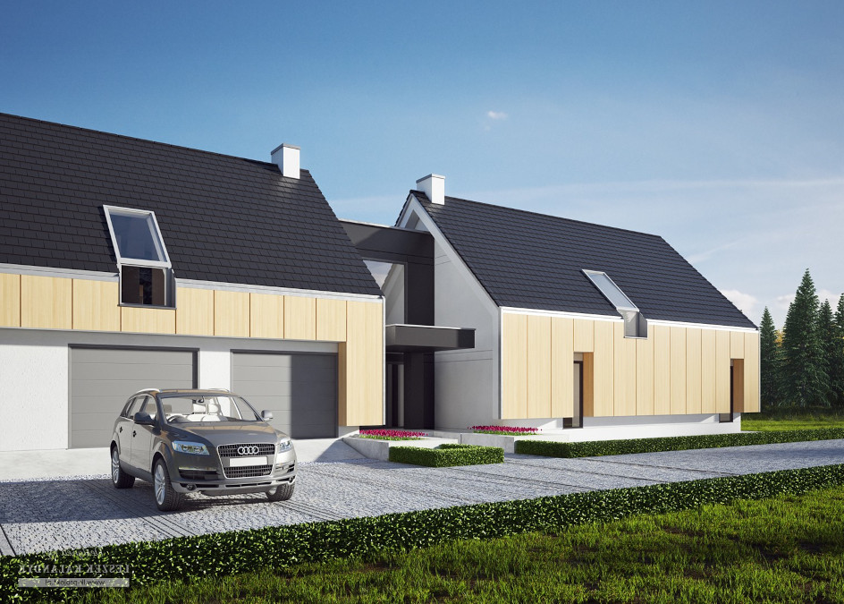 Budowa domu LK&1291 (odbicie lustrzane) z New-House
