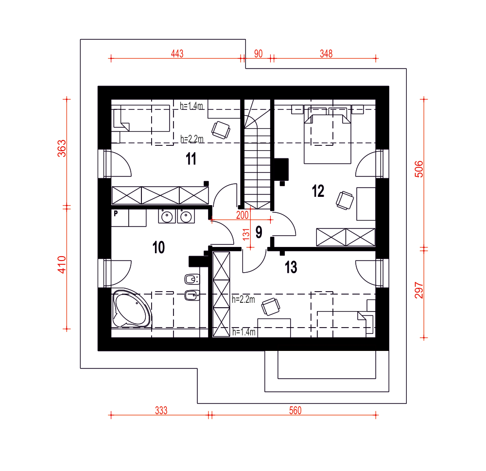 Biała z garażem 1-st. [A] - miniatura 9