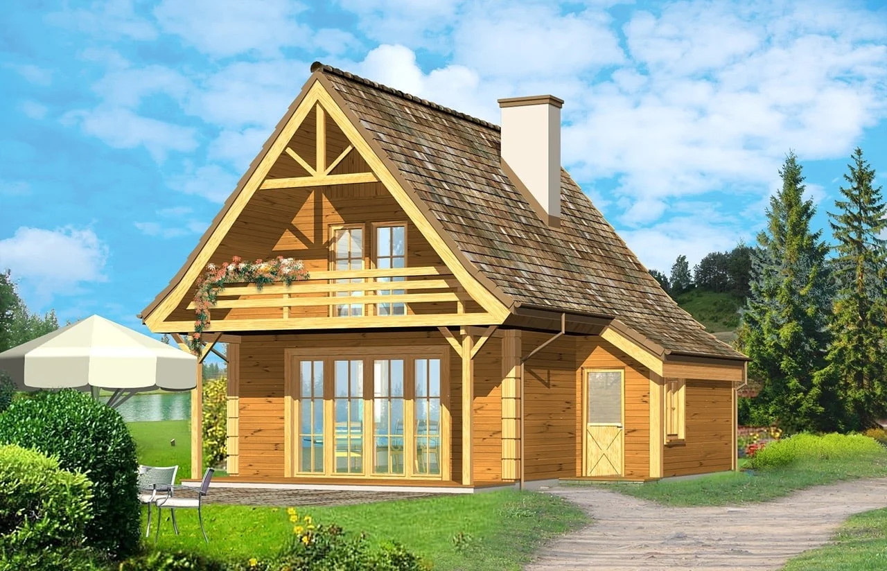 budowa domu - Chatka drewniana - New-House