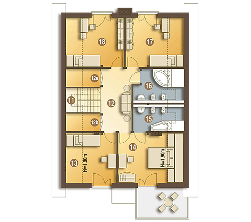Jola z garażem 1-st. [A] (odbicie lustrzane) - miniatura 9