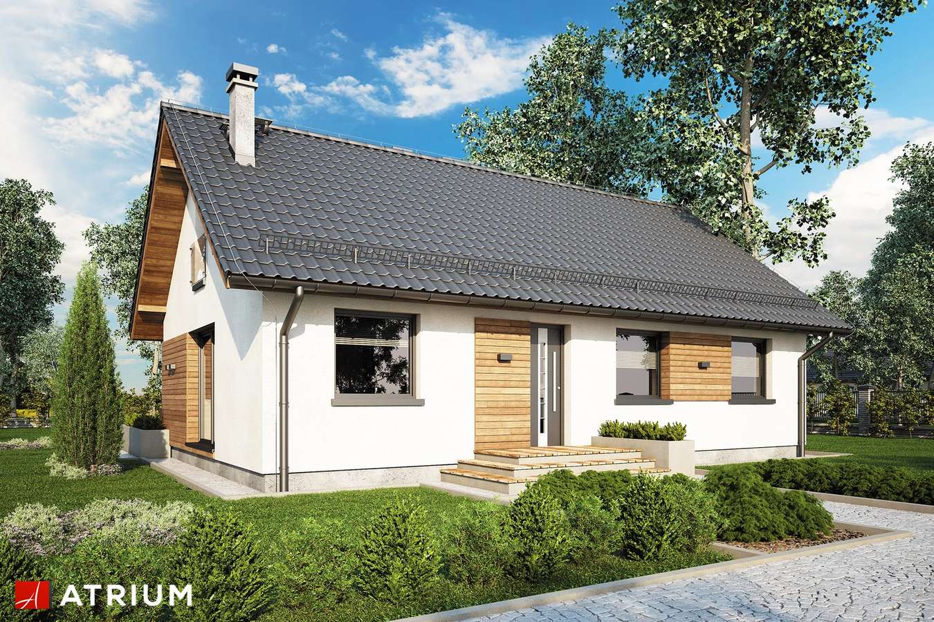 budowa domu Aurora Midi III odbicie lustrzane - New-House