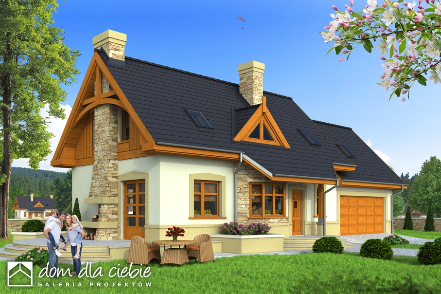 budowa domu Agatka II z garażem 2-st. [A1] - New-House