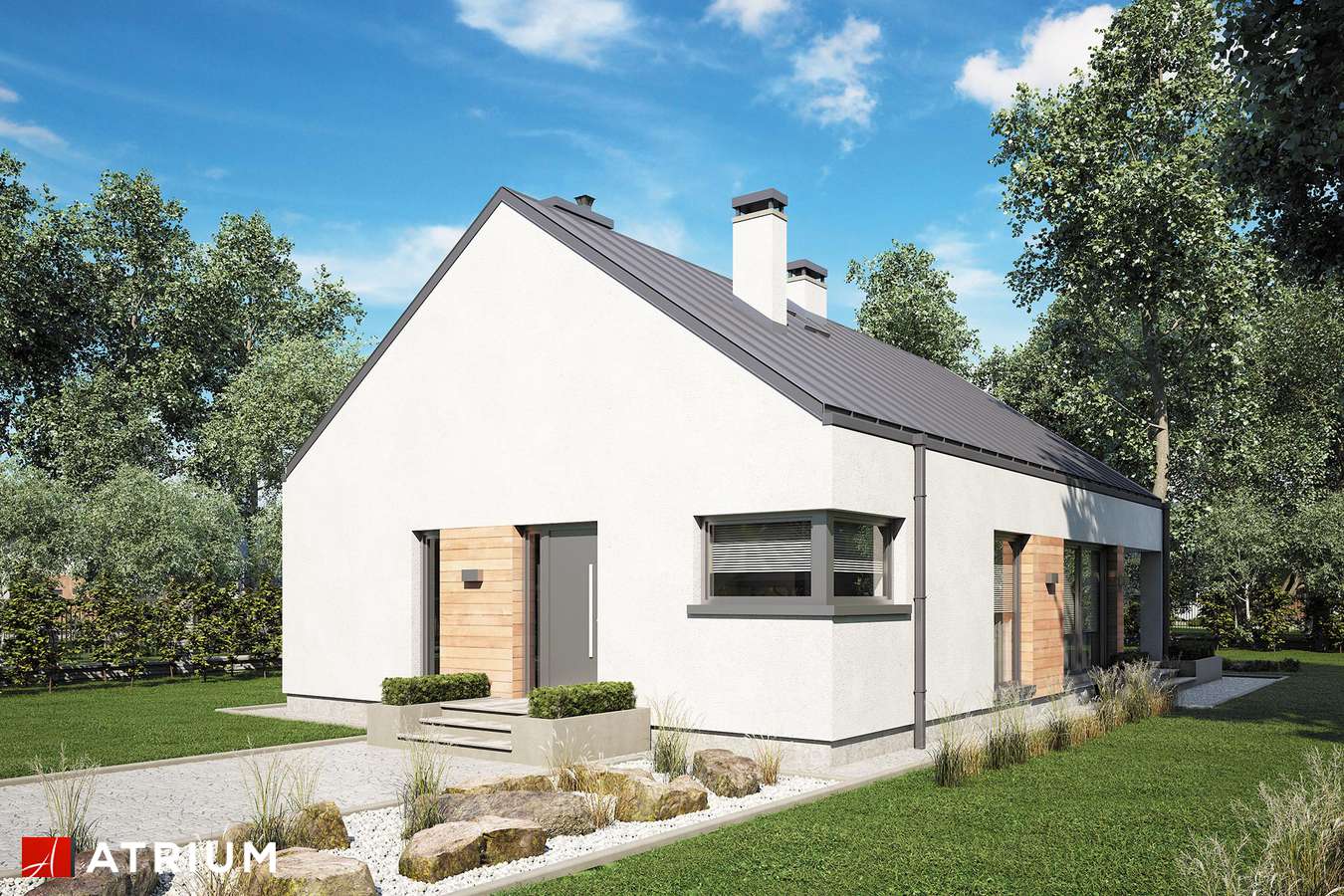 budowa domu Pelikan Slim V odbicie lustrzane - New-House