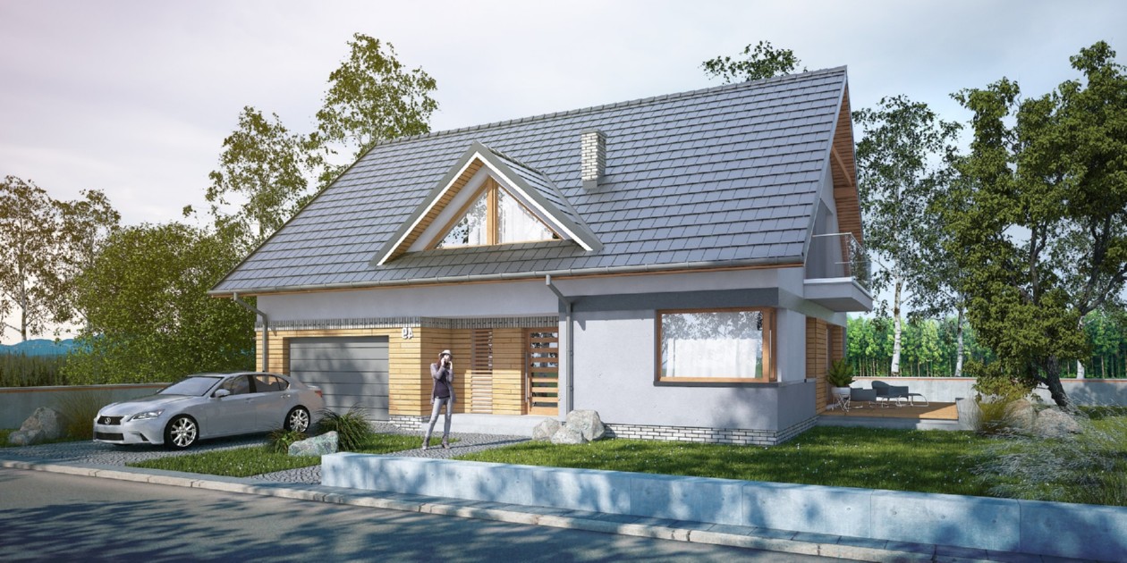 budowa domu Acceptus IV G1 (Odbicie lustrzane) - New-House