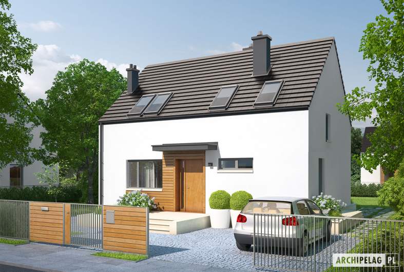 budowa domu E1 II ECONOMIC (werscja A) (odbicie lustrzane) - New-House