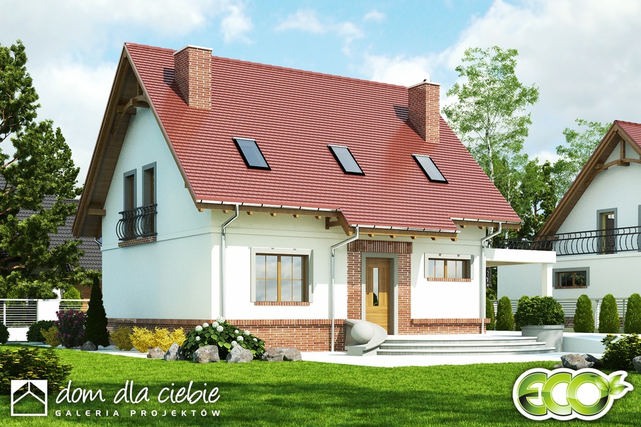 budowa domu Sosnówka II z wiatą [A1] - New-House
